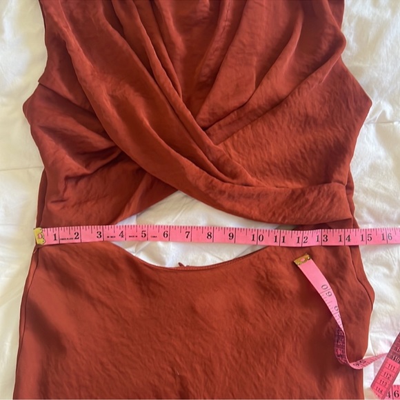 ASOS high neck drape cut out midi dress - Picture 5 of 6